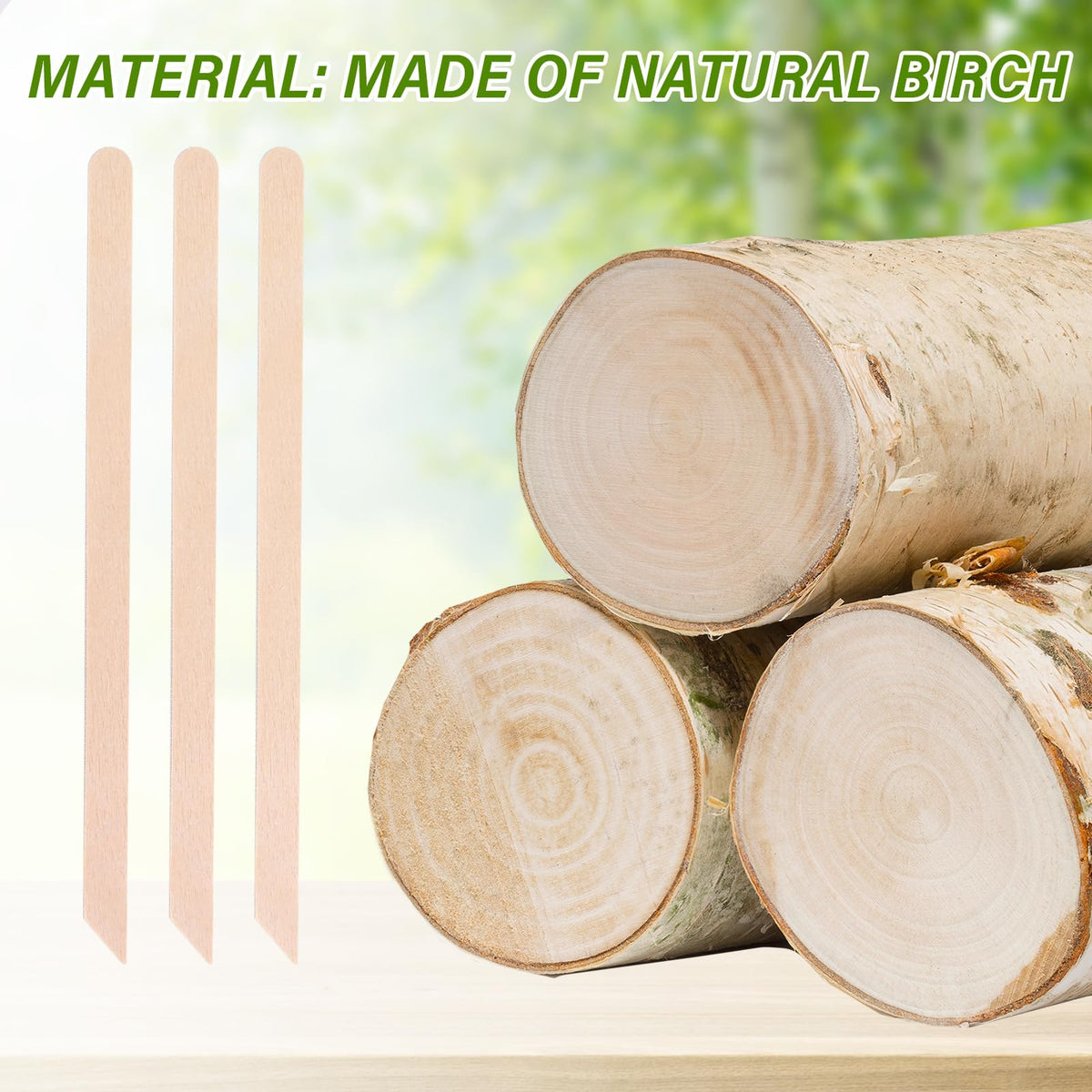 Premium Wooden Wax Sticks for Eyebrows made of natural birch, ensuring quality and precision. Available at Curat Cart.