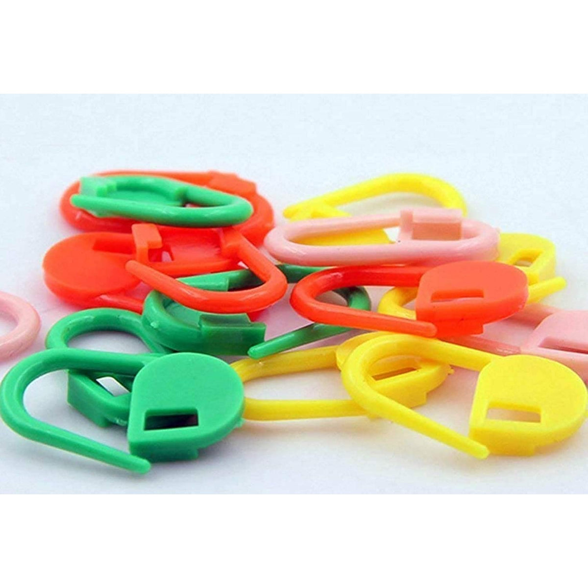 Vibrant mix color knitting stitch markers, perfect for organizing your projects. Available at Curat Cart in high-quality finish.
