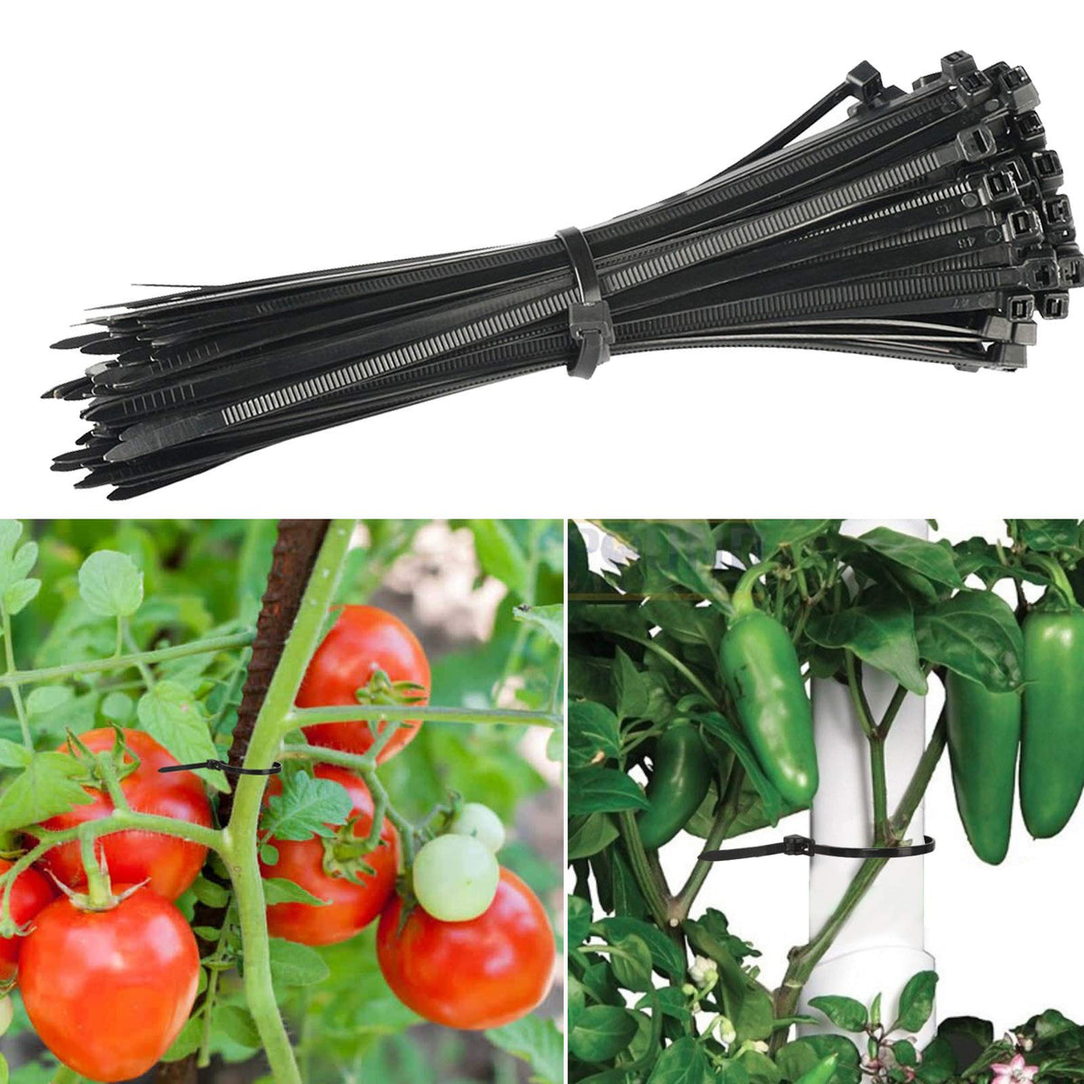Premium imported heavy duty industrial zip ties, ideal for secure fastening in gardening and construction projects.