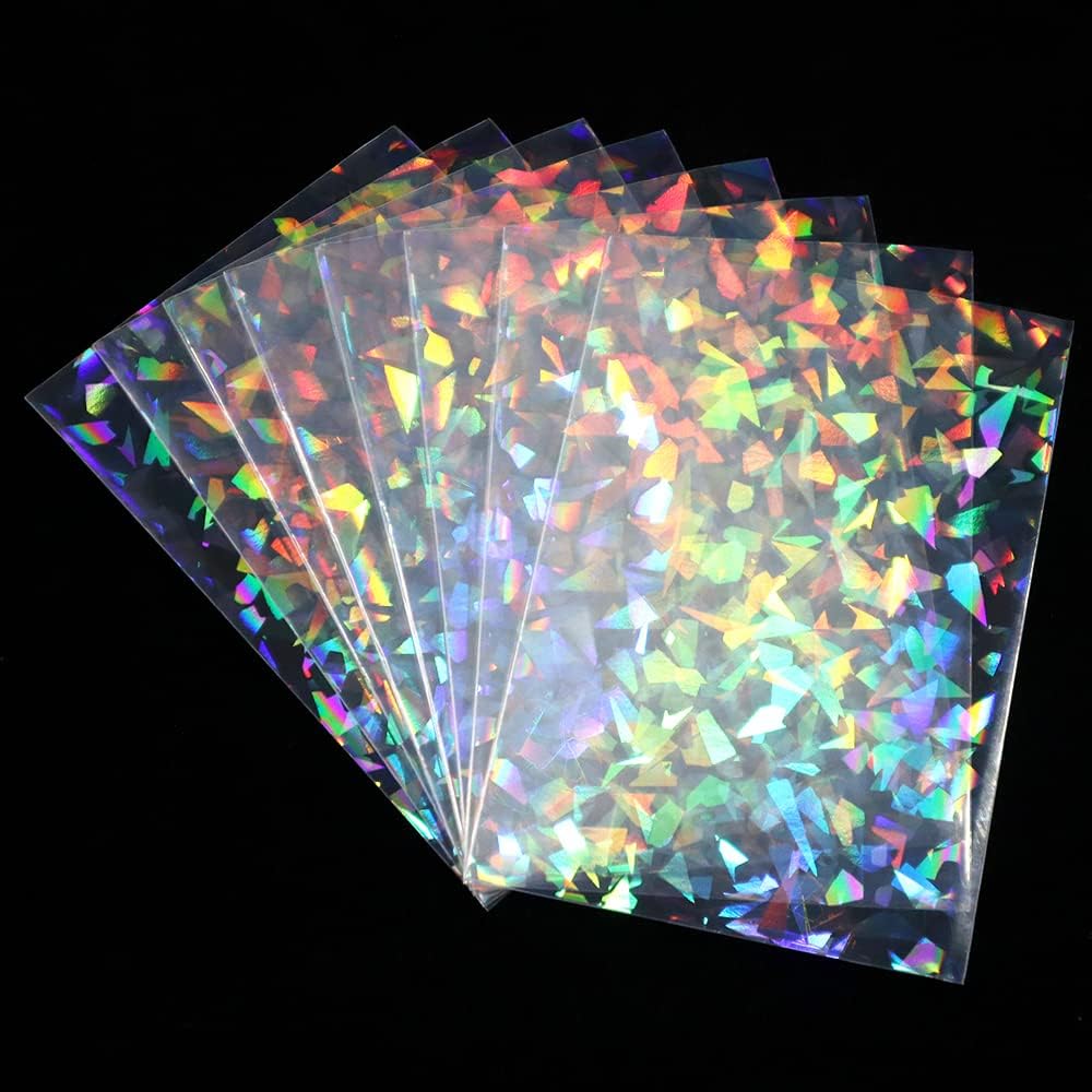 Set of eight vibrant broken glass gemstone photo sleeves, perfect for showcasing and protecting your memories.