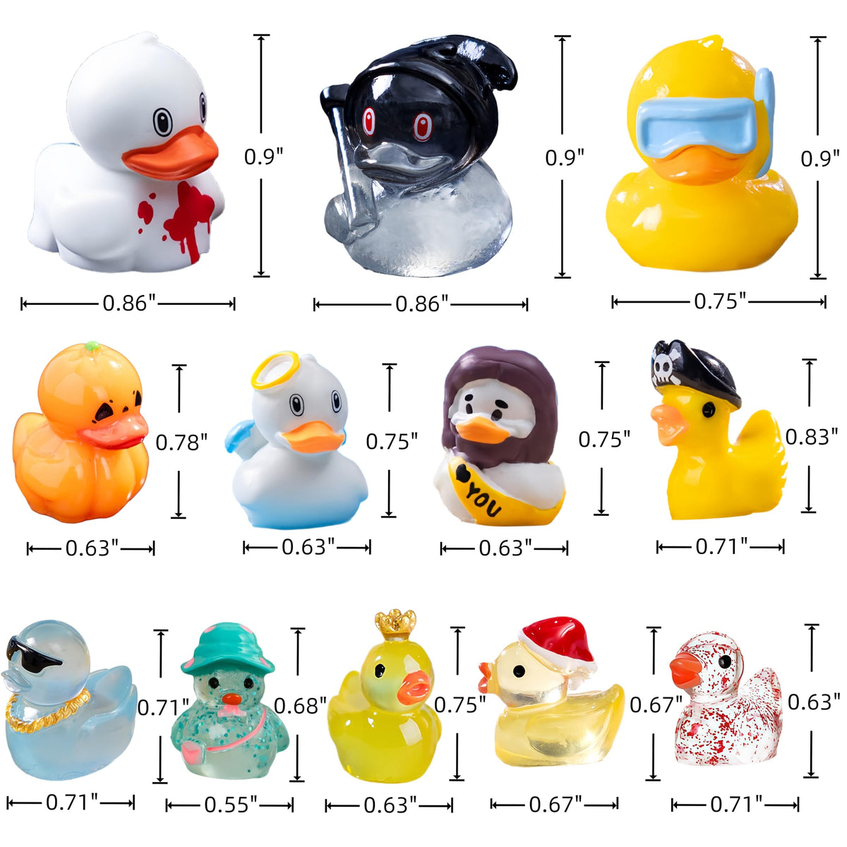 Mini Resin Ducks Figurines in vibrant designs, perfect for decor or gifting. Available at Curat Cart for unique charm.