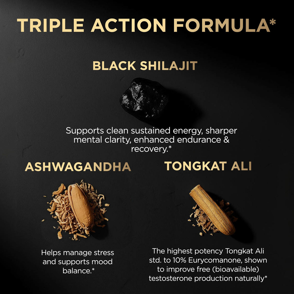 Exclusive Black Shilajit for Men, specially curated by Curat Cart, supports energy, mental clarity, and testosterone production.