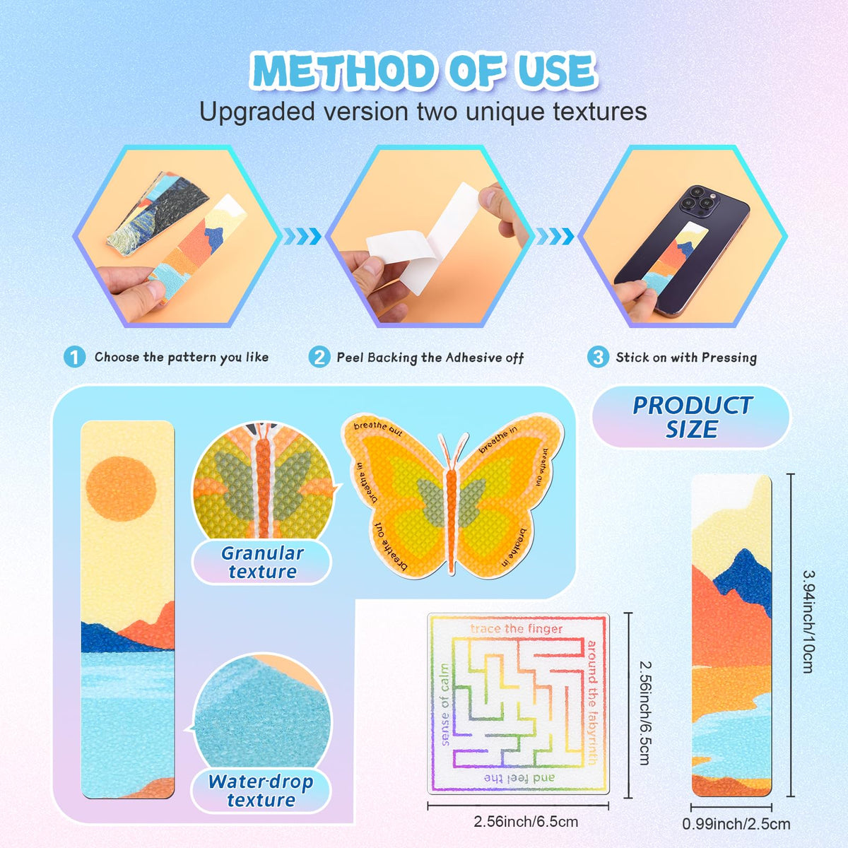 Experience calm with Sensory Stickers for Calm, featuring unique textures. Perfect for daily use, available at Curat Cart.