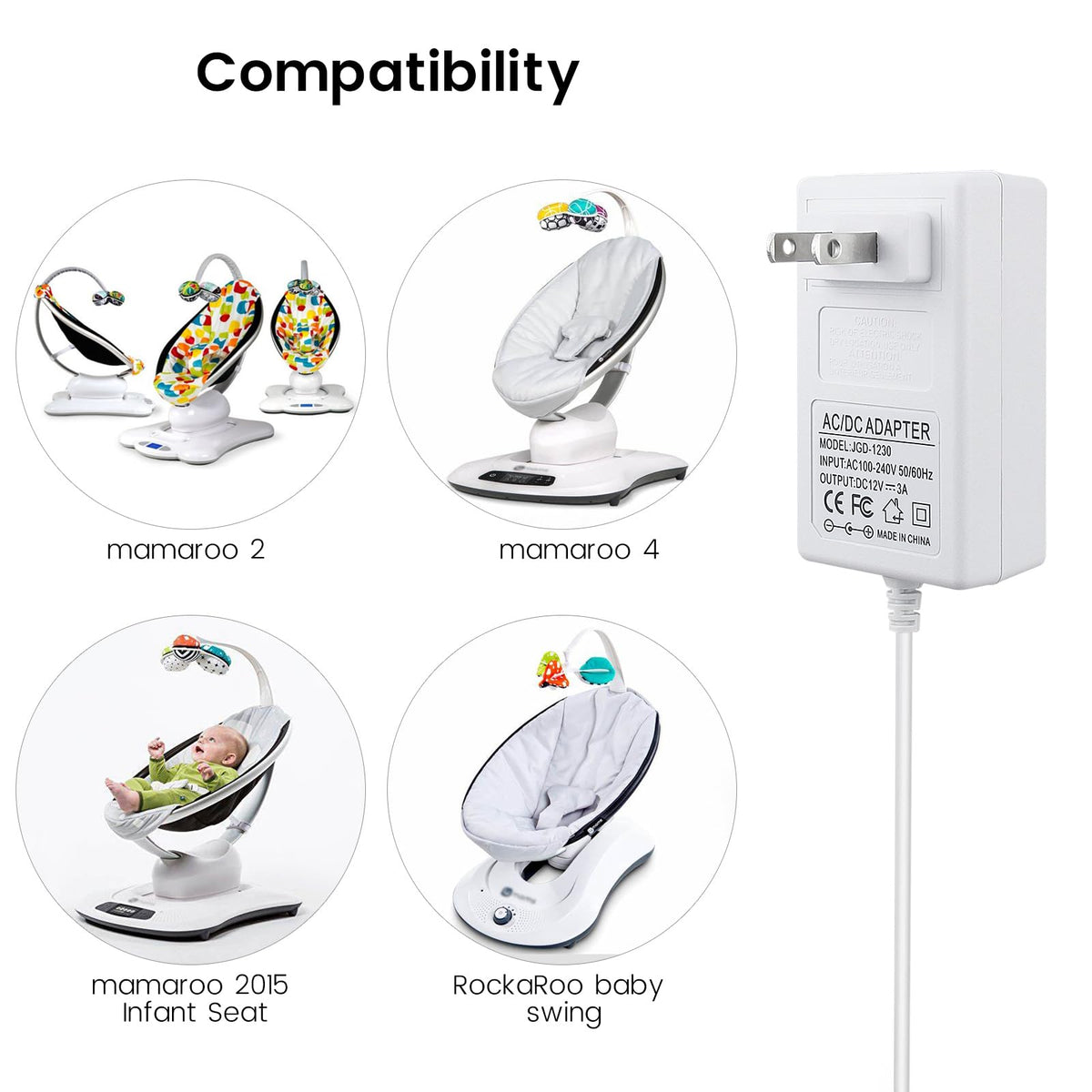 The 4moms mamaRoo Charger, 100% Authentic and available in India, ensures compatibility with various mamaRoo models. Shop at Curat Cart.