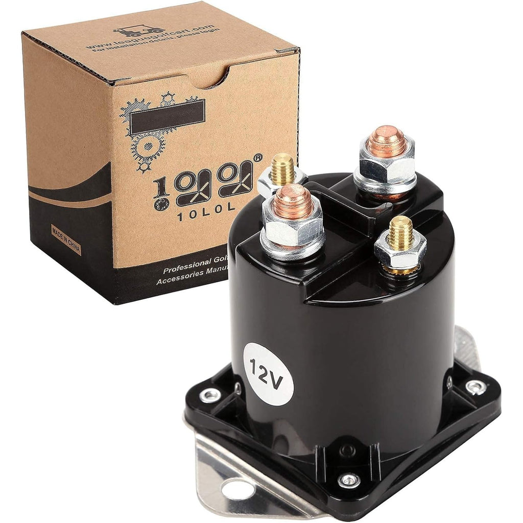High-quality Golf Cart 12V Solenoid in official packaging, ideal for dependable performance. Available at Curat Cart.