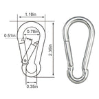 Durable stainless steel carabiner clip, 100% authentic and available in India at Curat Cart. Perfect for outdoor activities.