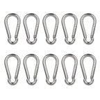 Premium imported stainless steel carabiner clips, perfect for outdoor adventures. Available at Curat Cart.