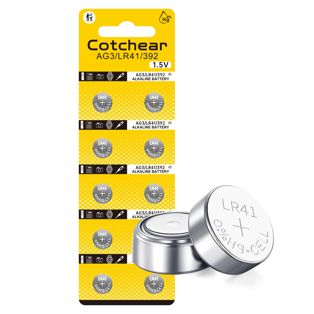 Premium imported AG3 LR41 button batteries from Curat Cart, ideal for reliable power in devices. Perfect for everyday use.