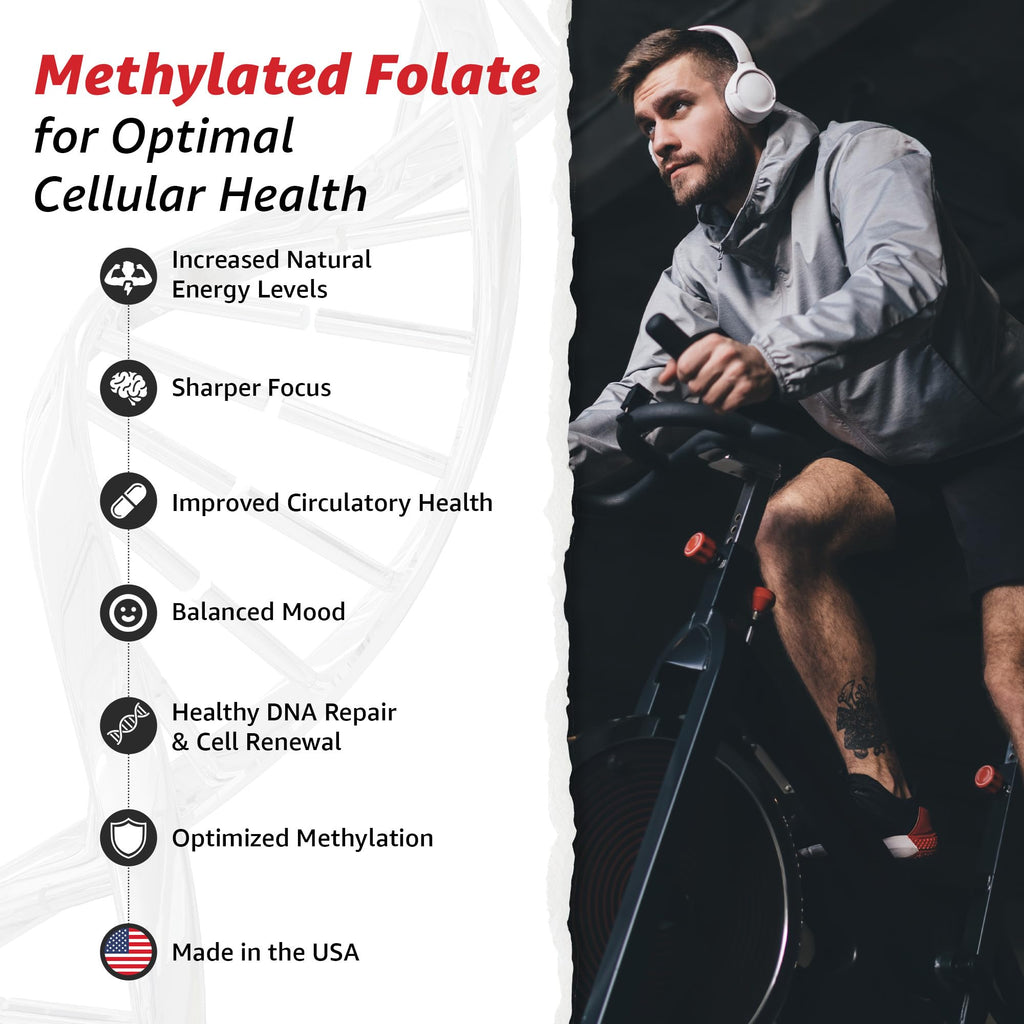 10X Health Methylfolate Supplement promotes optimal cellular health, available in India at Curat Cart with 100% authenticity.