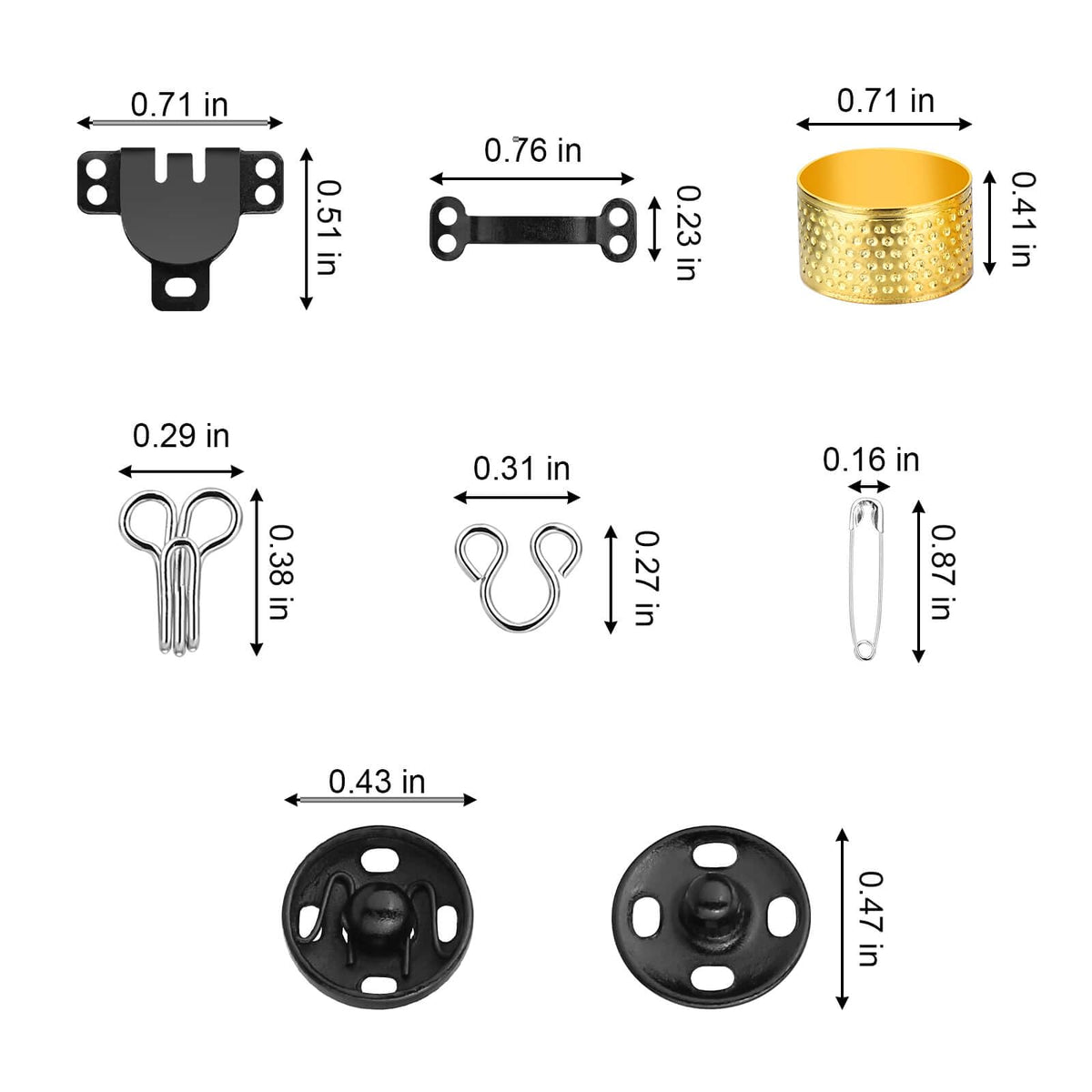 Discover the exclusive Sewing Hooks and Eyes Closure Set, specially curated by Curat Cart for premium crafting. Perfect for all your sewing needs.