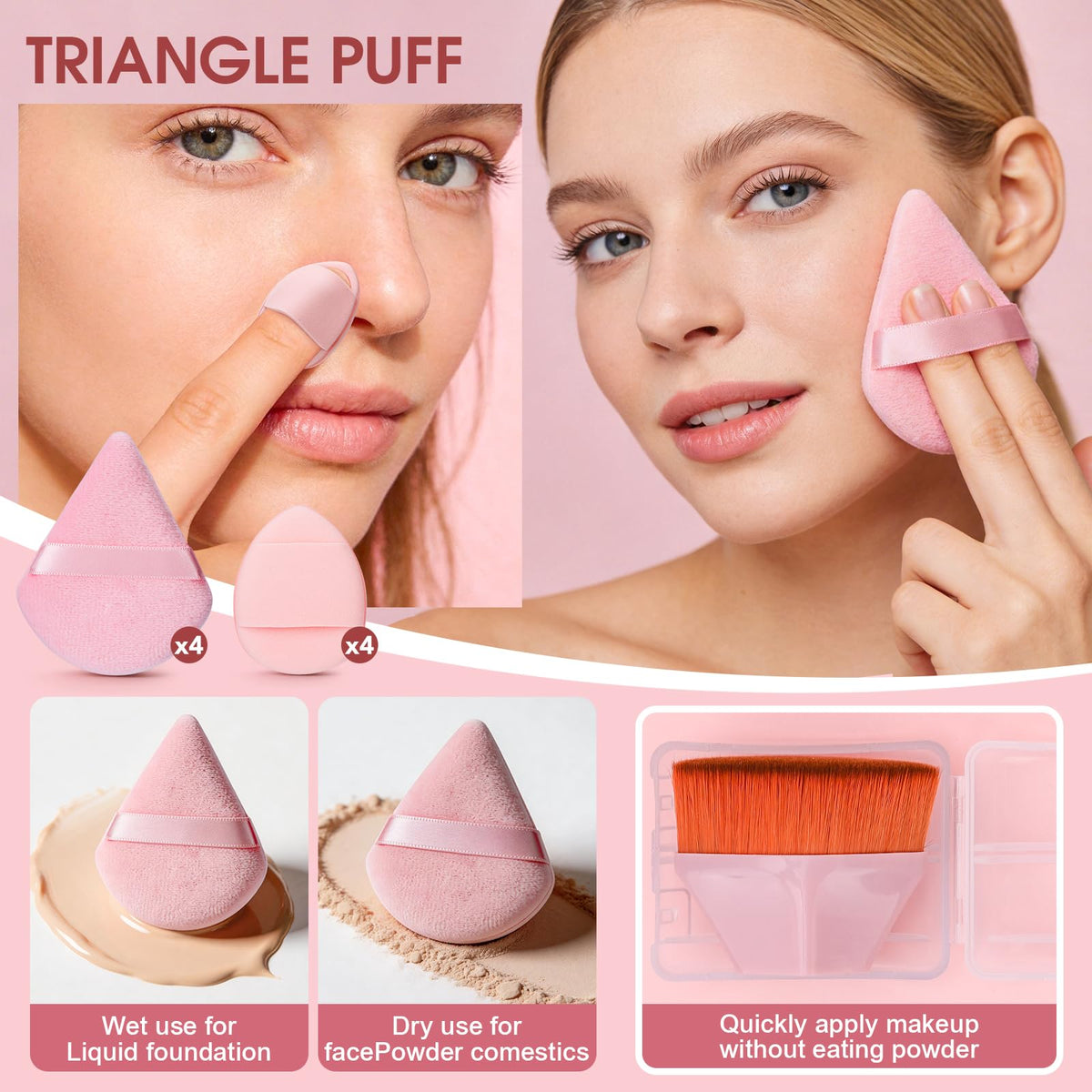 Elevate your beauty routine with the Pink Makeup Brushes Set from Curat Cart, perfect for flawless application and blending. Shop now.