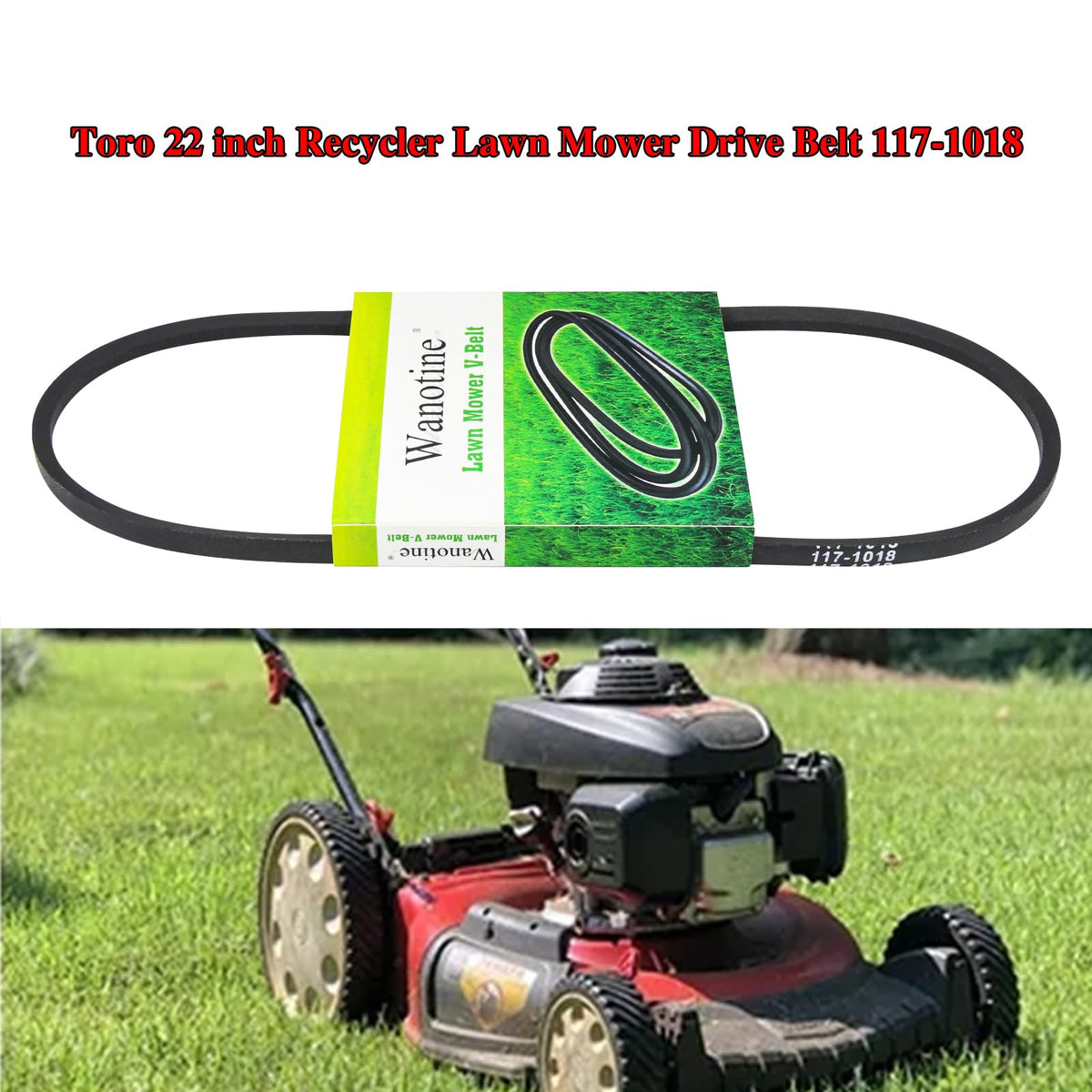Toro Recycler Drive Belt for 22-inch lawn mowers, 100% Authentic and available in India at Curat Cart.