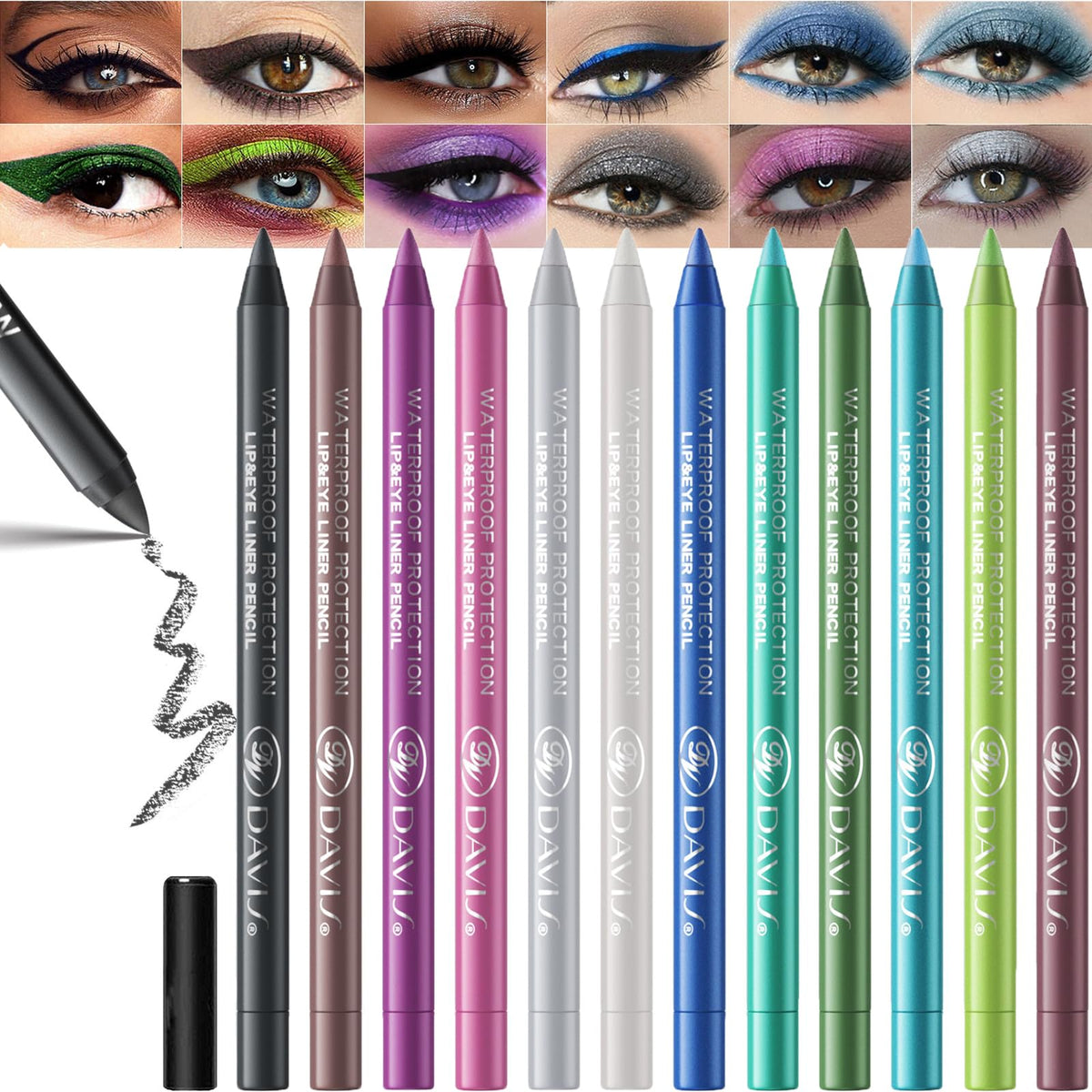 Explore premium imported Color Gel Eyeliner Pencils from Curat Cart, perfect for vibrant, long-lasting eye looks. Shop now.