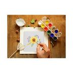 Hand-painted unglazed ceramic coasters available at Curat Cart, 100% authentic and perfect for home decor in India.