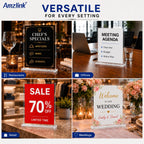 Enhance your marketing with the Acrylic Sign Holder Tabletop Display, ideal for restaurants, offices, and weddings. Available at Curat Cart.