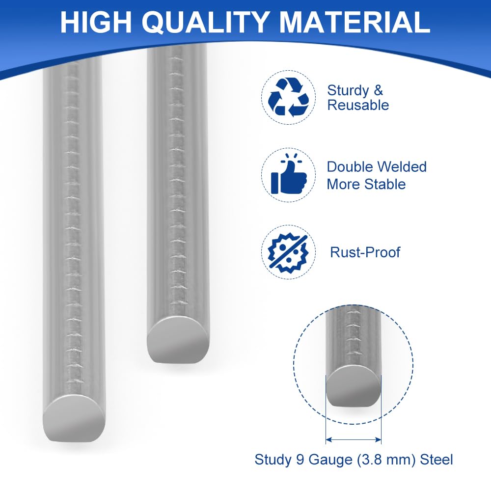 Heavy Duty Metal H Frame Stakes made from sturdy 9 gauge steel, ensuring rust-proof and durable performance. Available at Curat Cart.