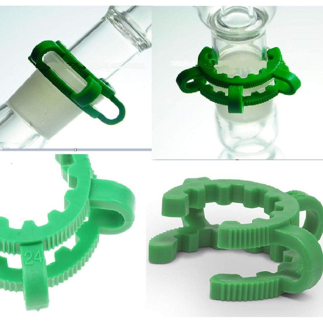Premium imported Keck clips for securing ground joints, ideal for lab use and high-quality glassware. Perfect fit!