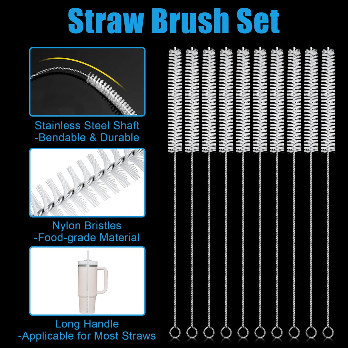 Enhance your cleaning with the Multifunctional Cleaning Brush Set, featuring durable stainless steel and nylon bristles. Perfect for daily use. Available at Curat Cart.