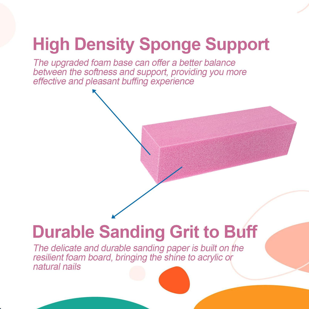 High-quality nail buffer block with durable sanding grit and high-density sponge support, available at Curat Cart.
