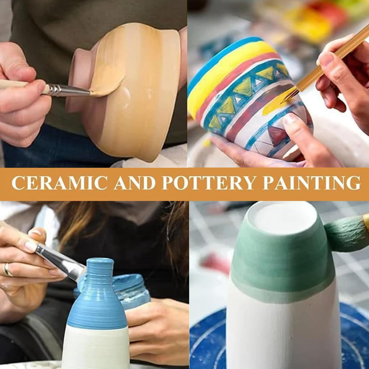 Explore the Pottery Glaze Brushes Set for precise application, perfect for enhancing your ceramic and pottery projects. Available at Curat Cart.