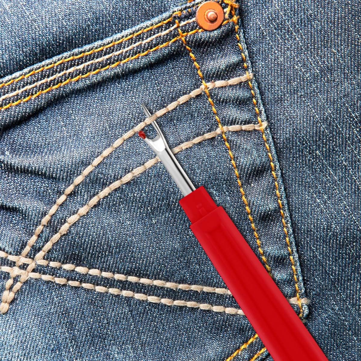 Discover the Seam Ripper Stitch Remover Tool, specially curated by Curat Cart for precision and ease in fabric care.