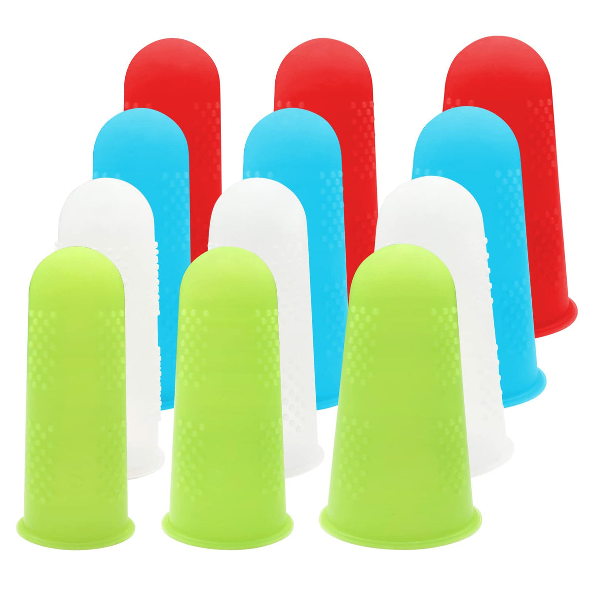 Premium imported silicone hot glue gun finger caps in vibrant colors, ideal for safe crafting. Available at Curat Cart.