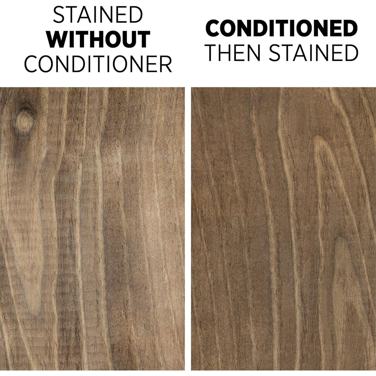 Premium imported Minwax Clear Pre-Stain Conditioner enhances wood stain results, ensuring even color application.
