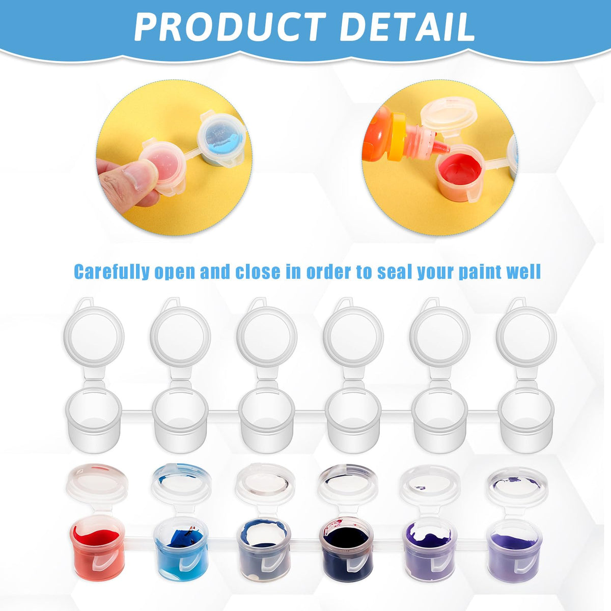Premium empty paint pots in official packaging, perfect for organizing colors. Available at Curat Cart.