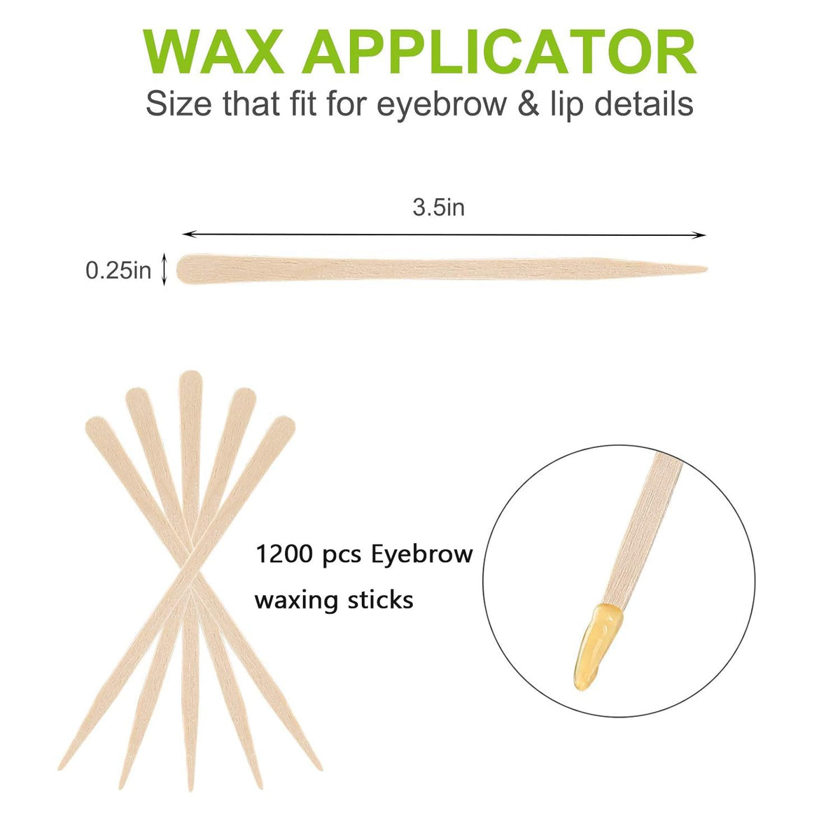 Premium wooden waxing sticks applicator, perfect for eyebrow and lip details. 100% Authentic and available at Curat Cart.