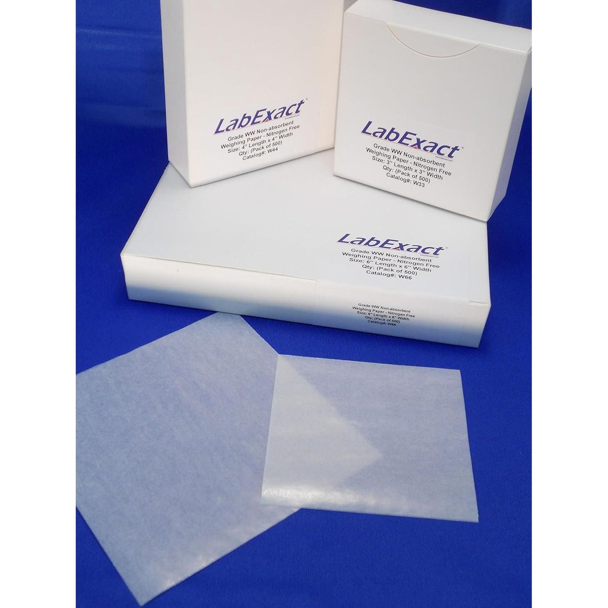 W33 cellulose weighing paper from LabExact, trusted by CuratCart for precision and quality in weighing tasks.