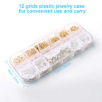 Explore premium jump rings for jewelry making, specially curated by Curat Cart. Perfectly organized in a 12-grid plastic case for convenience.