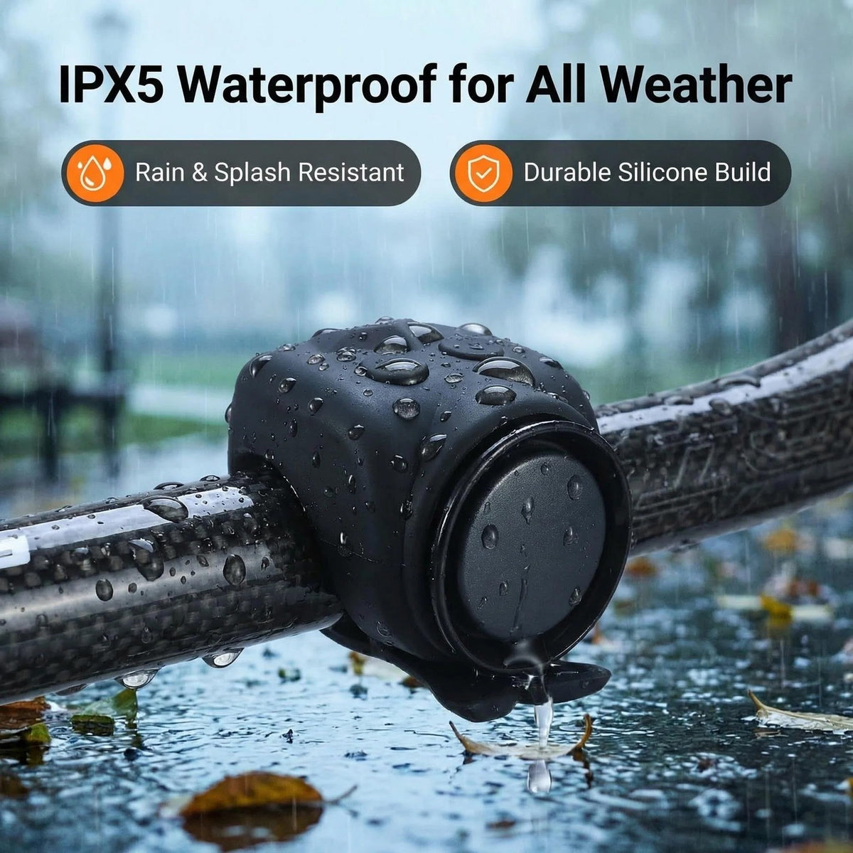 Experience the Loud Bike Horn Electric Bell, specially curated by Curat Cart. IPX5 waterproof design ensures durability in any weather.