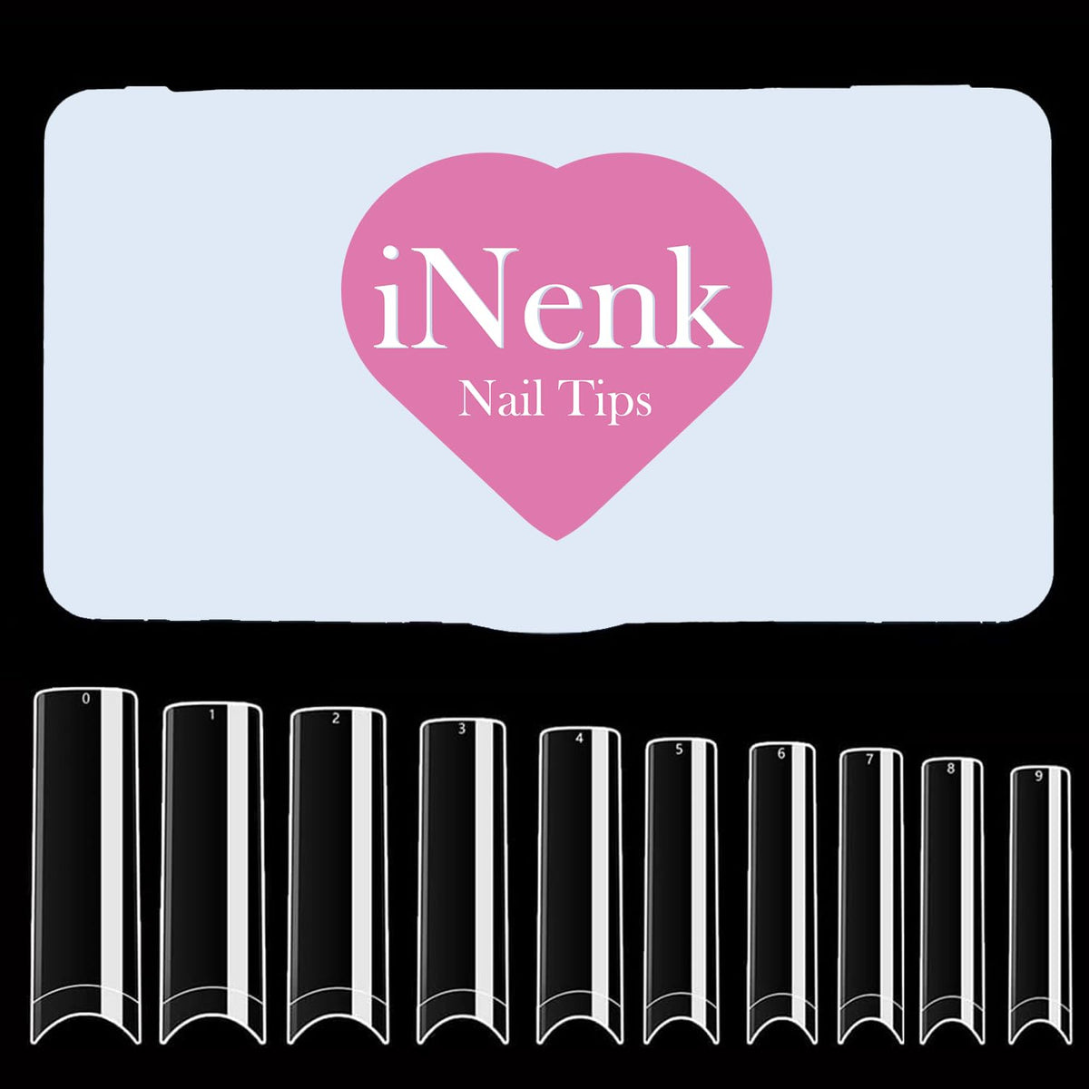 Extra long nail tips from iNenk, verified by CuratCart for quality and style. Perfect for stunning nail art.