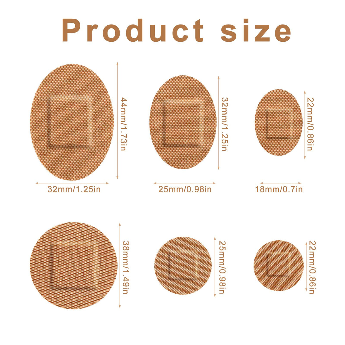 Round Oval Bandages for Face in various sizes. 100% Authentic, available at Curat Cart in India.
