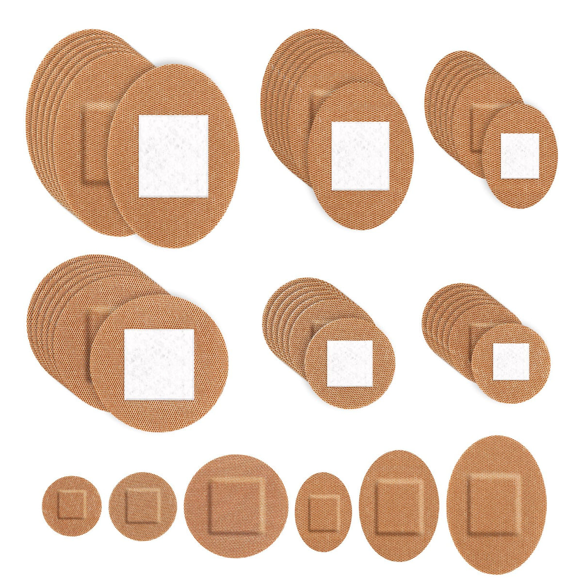 Premium imported Round Oval Bandages for Face, featuring various sizes and shapes, available at Curat Cart for effective skin care.