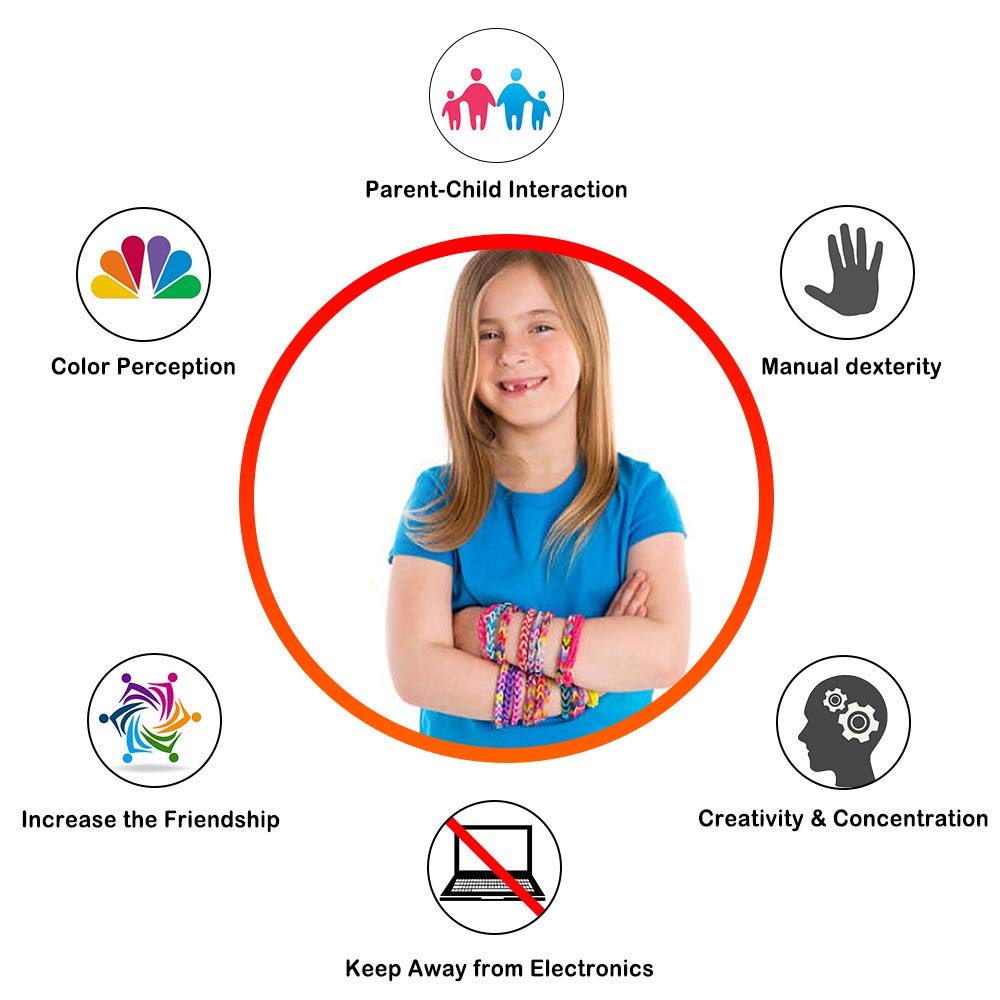 Loom Rubber Bands Refill Kit in official packaging promotes creativity, manual dexterity, and parent-child interaction. Available at Curat Cart.