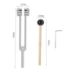 Premium 128 Hz tuning fork for healing, featuring high-quality finish and included mallet, available at Curat Cart.