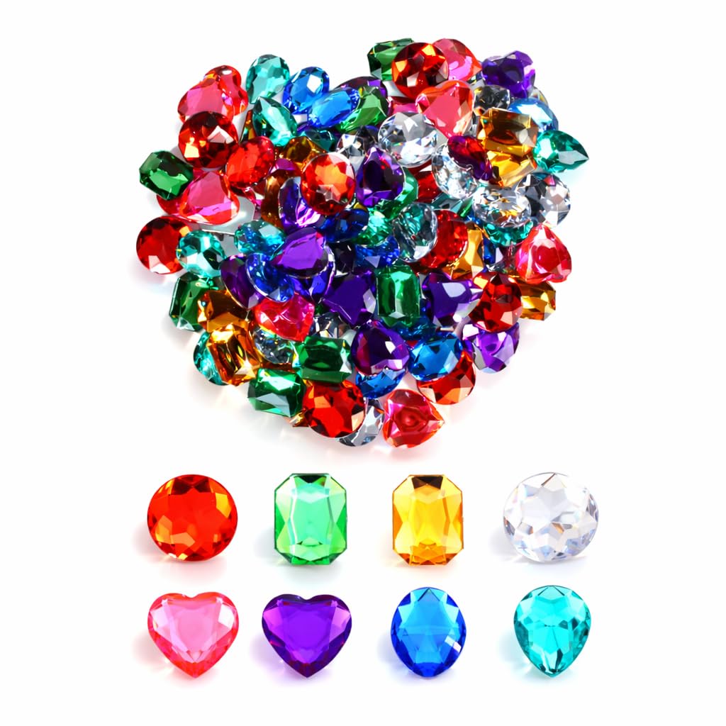 Vibrant acrylic diamond jewels for crafts, premium imported from Curat Cart, perfect for enhancing your DIY projects.