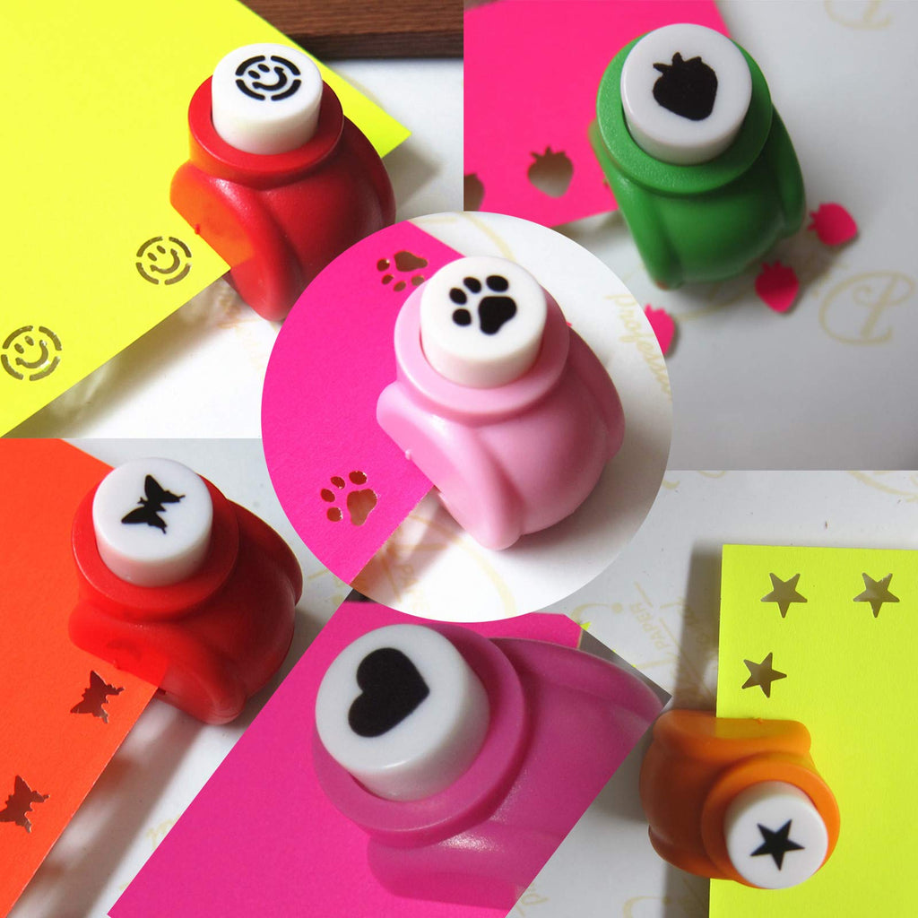 Craft Hole Punch Shapes Set featuring high-quality finishes in vibrant colors, perfect for creative projects. Available at Curat Cart.