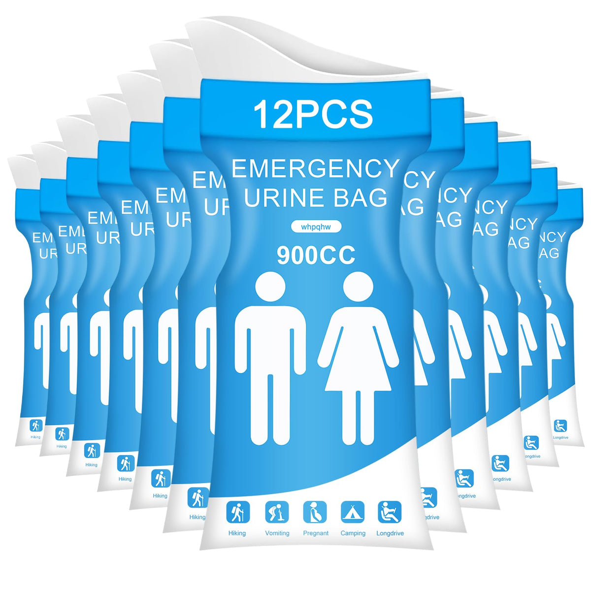 Premium imported disposable urine bags for travel, ideal for emergencies. Available at Curat Cart.