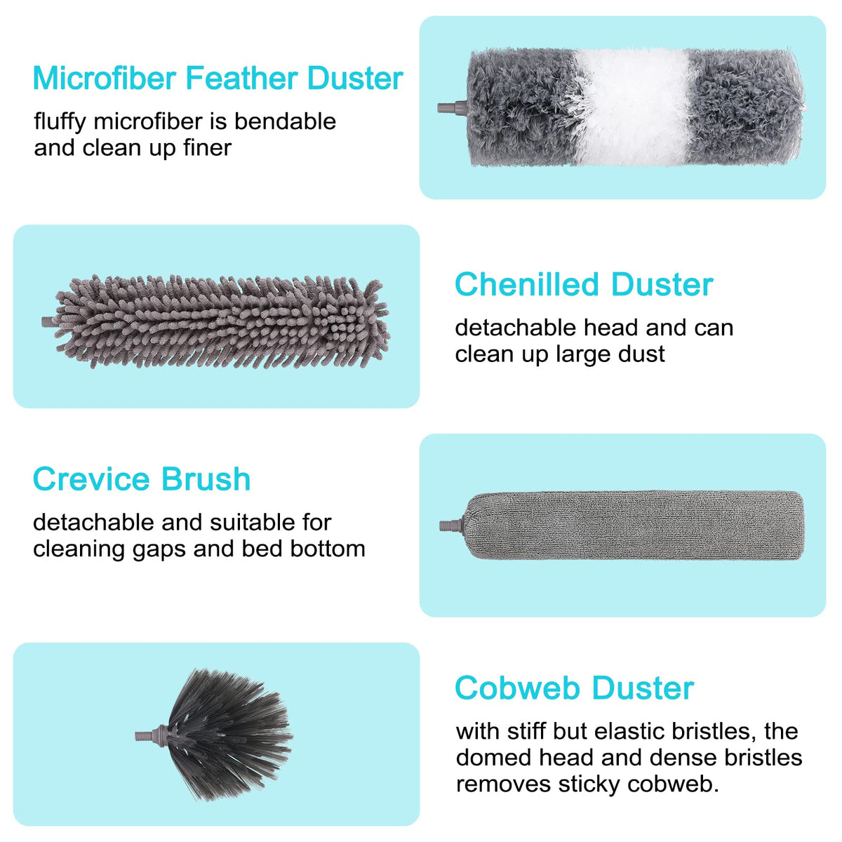 Discover exclusive Microfiber Dusters with Extension Pole, specially curated by Curat Cart for efficient cleaning in India.