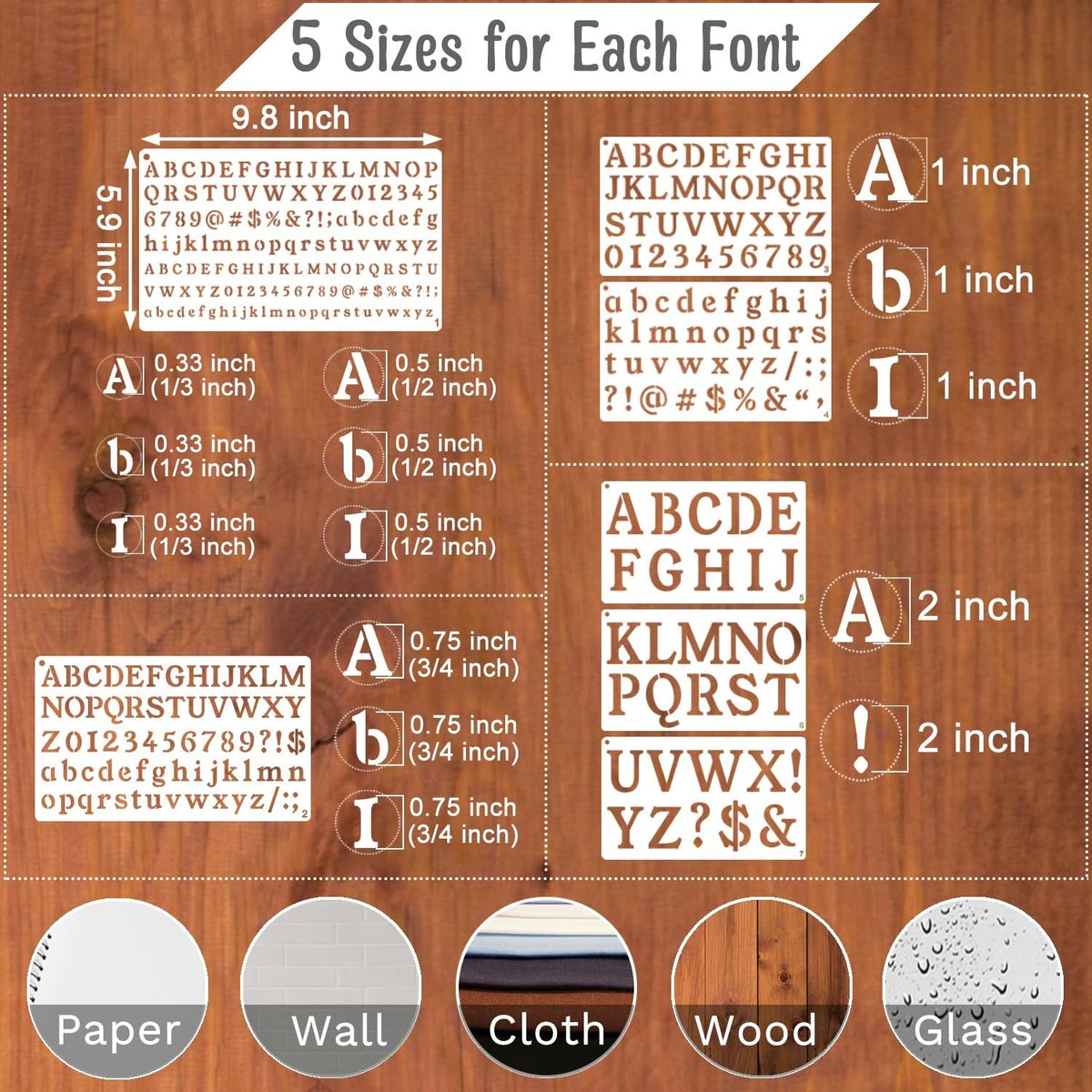 Durable Reusable Plastic Alphabet Number Stencils available at Curat Cart, perfect for crafting on various surfaces in India. 100% Authentic.
