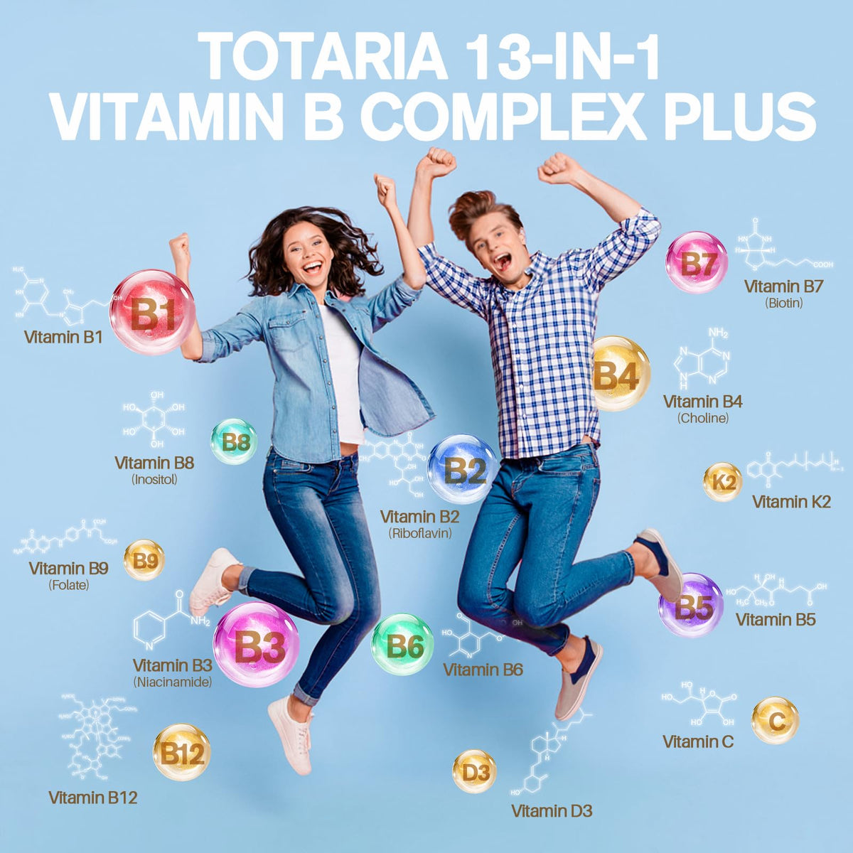 Order Totaria 13-in-1 Vitamin B Complex Plus online in India. Boost your health with essential vitamins today!
