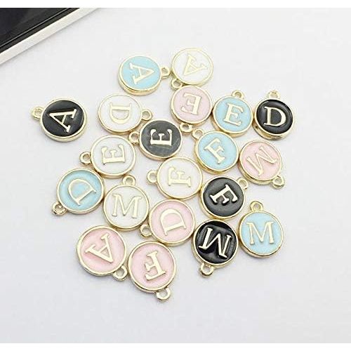 Premium imported mixed color letter beads charms, perfect for personalized jewelry and crafts.