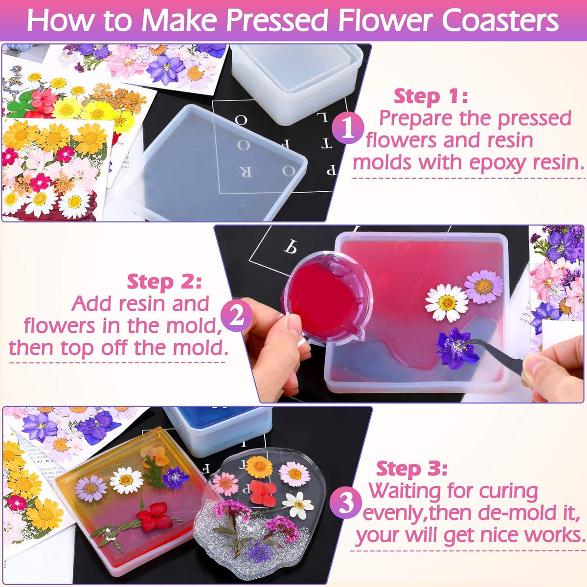 Discover how to create beautiful pressed flower coasters. Verified by CuratCart for quality crafting supplies.