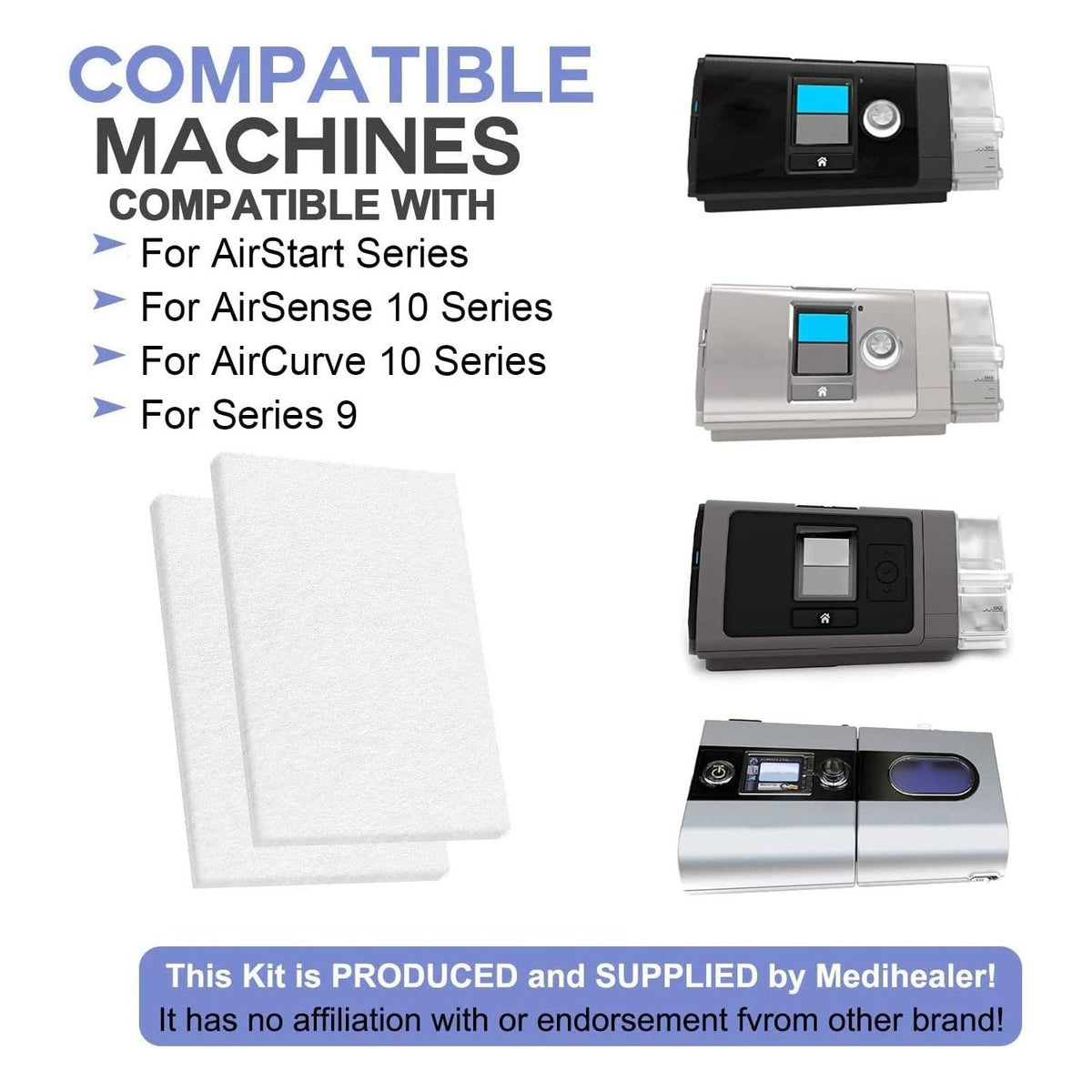 Medihealer CPAP filters compatible with various machines. Available in India, order online for quick delivery.