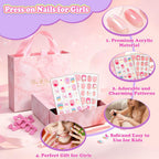 Premium imported Press on Nails for Kids in charming patterns, perfect gift for girls. Available at Curat Cart.
