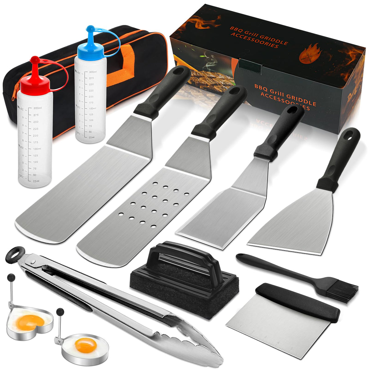 Discover the premium imported Griddle Accessories Kit for grilling, featuring top-quality tools, available at Curat Cart.