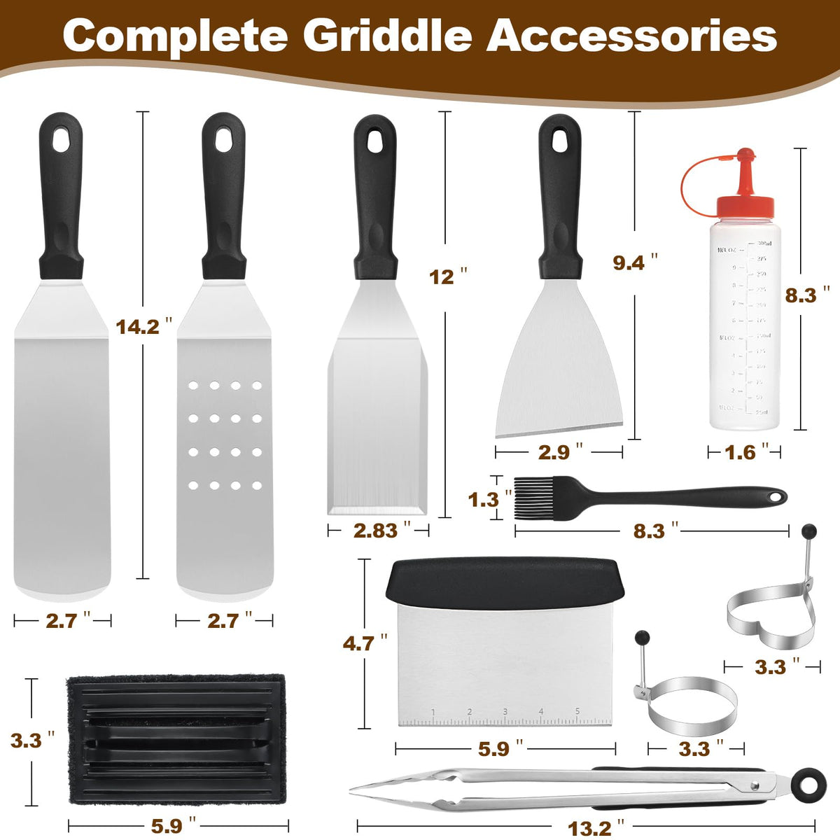 Complete Griddle Accessories Kit for grilling, 100% Authentic and available in India at Curat Cart. Perfect for grilling enthusiasts.