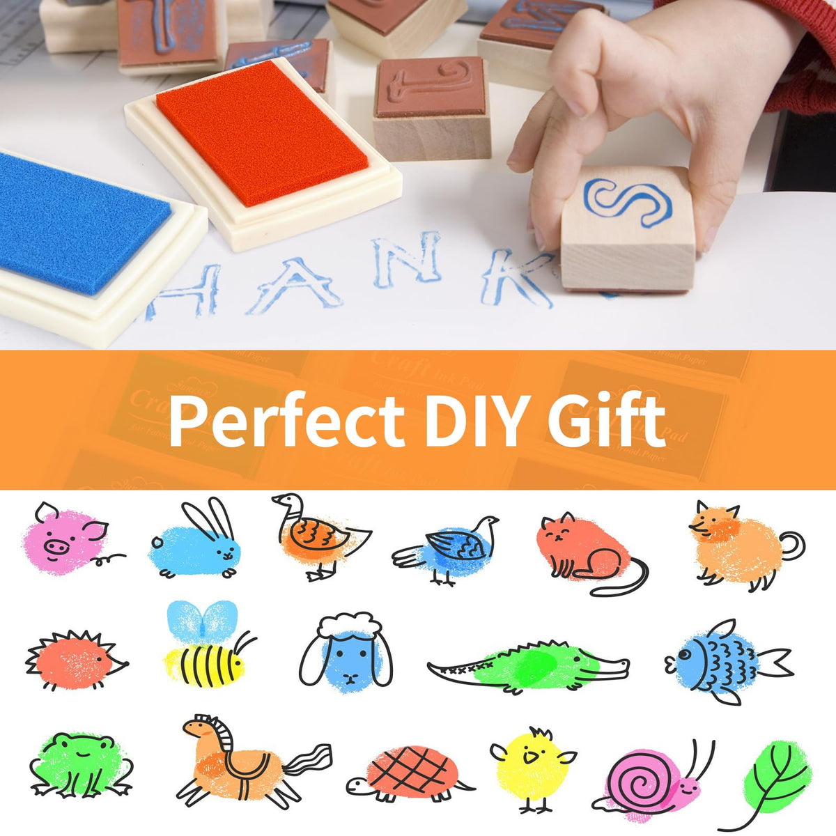 Washable finger stamp pads in vibrant colors, perfect for DIY projects. 100% Authentic, available at Curat Cart in India.